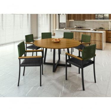Imagem de Conjunto área Gourmet 6 Cadeiras 1,50m Coliseu Paonanda