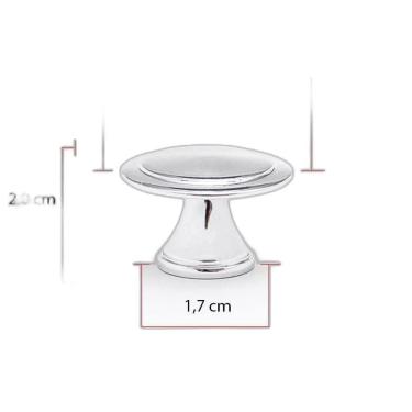 Imagem de Puxador Redondo Flor Em Metal Móveis Kit 4 Unidade Puxador