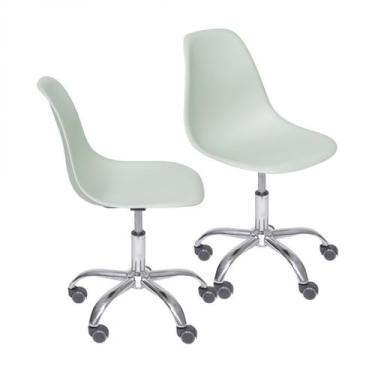 Imagem de Kit 2 Cadeiras Escritório Eames Giratória com Rodízio Dkr - OR Design