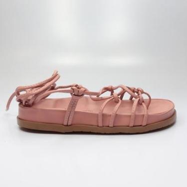 Imagem de Sandália Feminina Addan 5168 Amarração Rose 37-Feminino
