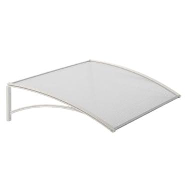 Imagem de Toldo Policarbonato 100 a 200x50cm Alta Resistência, Proteção UV area externa portas e janelas, Portas e Janelas Residenciais Brasileiras(Branco c/translucido,100x50 cm)