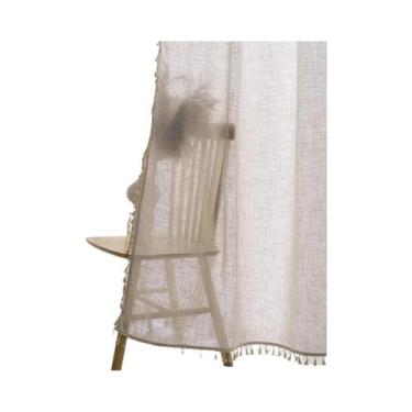 Imagem de Cortinas Transparentes Boho De 63 Polegadas, Estilo Vintage Boêmio Em 