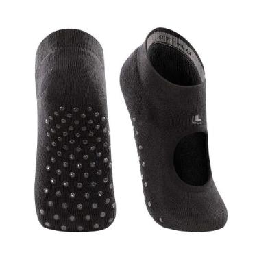 Imagem de Meia Sapatilha Feminina Antiderrapante Lupo Sport Para Pilates Ioga Ab