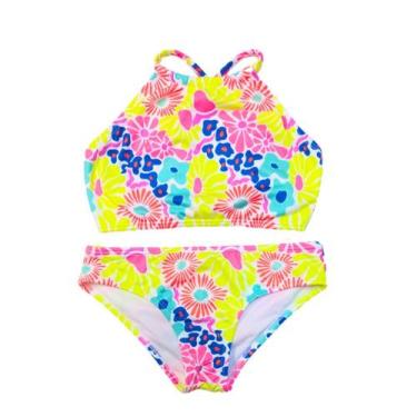 Imagem de Biquíni Infantil Proteção UPF50+ Capri - Neon Bossa - Banho Maria, 14