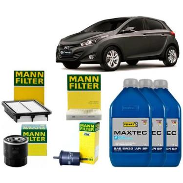 Imagem de Kit Troca De Óleo 5w30 e Filtros Hyundai Hb20 e Hb20s 1.0 12v 2012 201