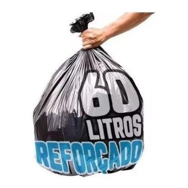 Imagem de Saco De Lixo 60 Litros 100 Un Preto Reforçado Otima Qualidad - Higipac