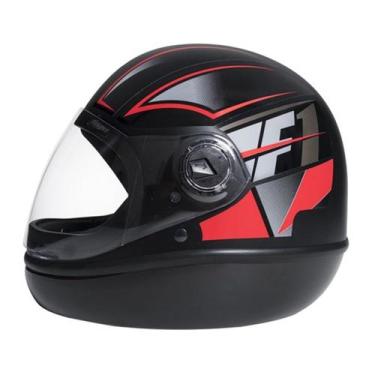 Imagem de Capacete Taurus Formula 1 Neo Fechado Feminino Masculino, Preto Fosco/