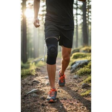 Imagem de 2x Joelheira Compressão Estável - Preto GG - Congratulations Store