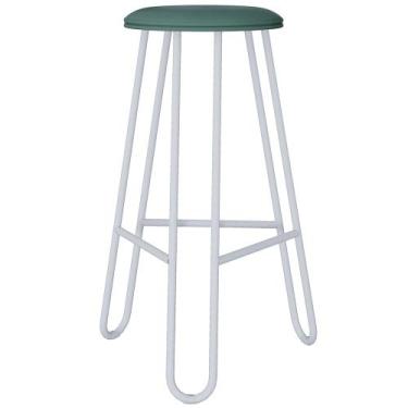 Imagem de Banqueta Baixa Bar Cozinha Sala de Jantar Áris C01 Branco material sin