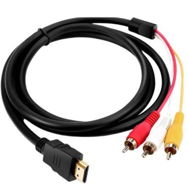 Imagem de Cabo HDMI + 3 RCA 1.5M Macho P/Conversor De Áudio e Vídeo - NoBrand
