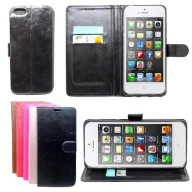 Imagem de Capa Capinha Carteira Para Iphone 5s Flip Case Porta Cartões - Mustang