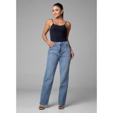 Imagem de Calças Jeans Femininas Sawary Modelo 281354 Reta-Feminino