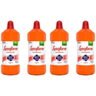 Imagem de Kit 4 Desinfetante Bruto Lysoform Uso Geral 1l