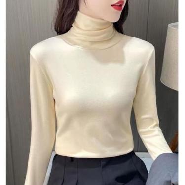 Imagem de Cacharrel térmica/segunda pele/gola alta/blusa feminina/tamanhos M/G -