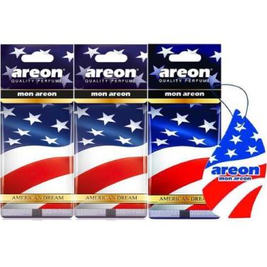 Imagem de 3 Perfumes Pra Carro Cheirinho Areon American Dream