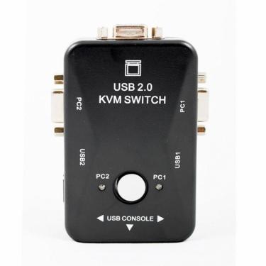 Imagem de Chaveador KVM HUB21 - 2 computadores em 1 monitor, teclado e mouse - USB