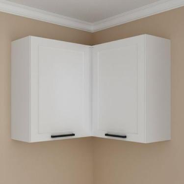 Imagem de Armário Aéreo de Canto 2 Portas Almofada Americana 90cm Tm1311 Mdf Gra