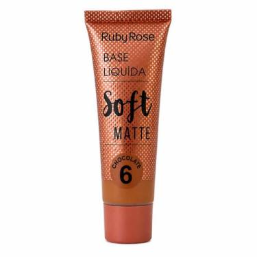 Imagem de Base Líquida Ruby Rose Soft Matte Alta Cobertura Chocolate 6