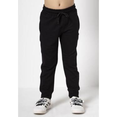 Imagem de Calça Jogger Moletom Preta Infantil Banana Danger, Preto, 1