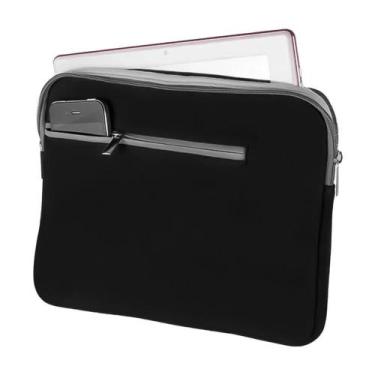 Imagem de Case Neoprene Para Notebook Multilaser, Até 15.6, Preto E Cinza - BO40