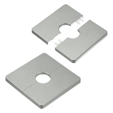Imagem de Flange de Parede Bipartida M METERXITY, 2 Unidades, Cinza, ABS, 8,6 cm