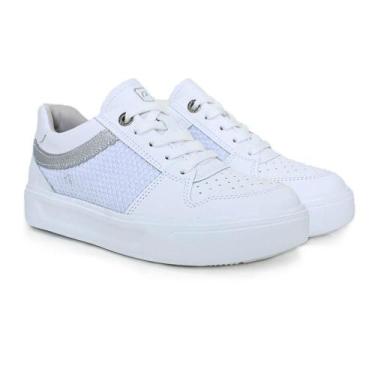 Imagem de Tênis Feminino Pegada Estilo Casual Branco em Napa, 36