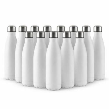 Imagem de kit 20 Garrafa Squeeze Térmica 500Ml Abertura Larga Vedação Hermética 