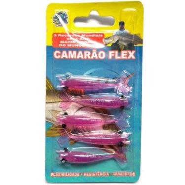 Imagem de Isca Camarão Artificial Flex de 5,5cm - embalagem c/ 5 iscas, 2