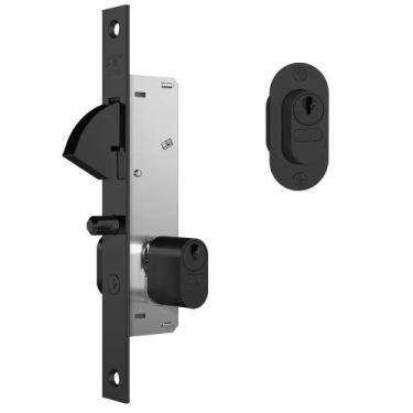 Imagem de Fechadura Bico de Papagaio para Porta de Correr 901 Espelho 18mm Preto