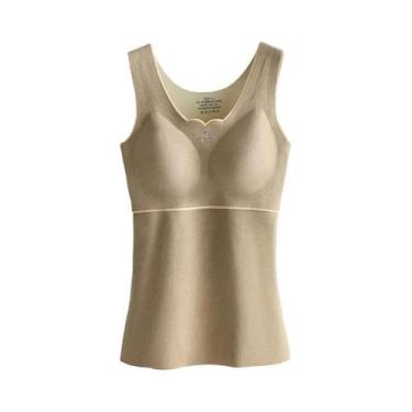 Imagem de Camisola Térmica Feminina Slim Fit De Veludo Para Inverno Com Bojo Sól