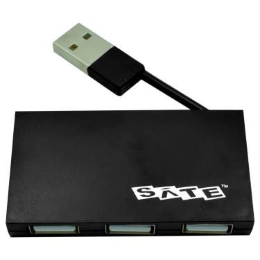 Imagem de Hub USB 2.0 Satellite A-HUB08 4 Portas com Alta Durabilidade e Desempenho Confiável Preto 4 PORTAS