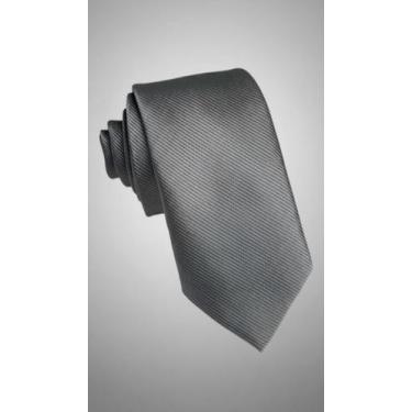 Imagem de Gravata Social Masculina Cinza Chumbo Slim - Congratulations Store