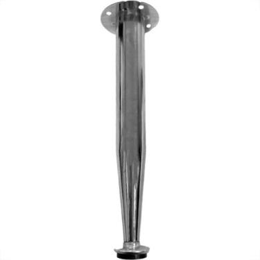 Imagem de Pe Conico Para Moveis Em Aco Cromado Com Regulagem Jomarca 150Mm