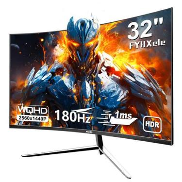 Imagem de Monitor Gamer Xyrio Curvo de 32" QHD 180Hz 1ms HDR