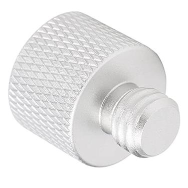 Imagem de Adaptador de parafuso 5/8 fêmea para 3/8 macho, adaptador de rosca de suporte de microfone antiderrapante liga de alumínio universal antiferrugem para montagem em suporte de microfone(Prata (F3B))