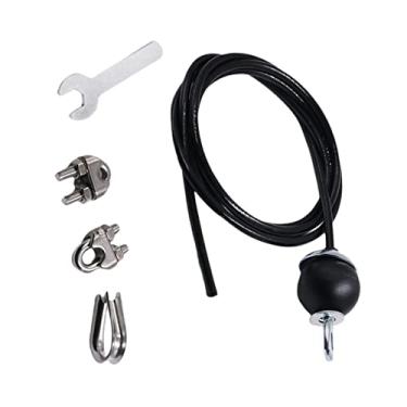 Imagem de Cabo de polia de fitness, acessórios de de cabo de reposição, de polia de cabo corda de aço resistente para academia, 3m ajustável