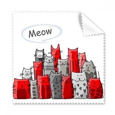 Imagem de Pano de limpeza com desenho fofo gato mewing Protect Animal Pet Lover, 5 peças