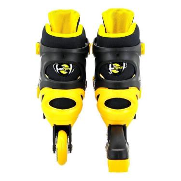 Imagem de Patins In Line Infantil Com Proteção Preto 4 Rodas 34-37