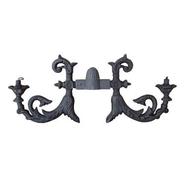 Imagem de Complemento Suporte Poste E Luminária Ferro Fundido 43X110Cm