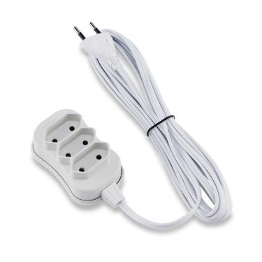 Imagem de Extensão Bipolar Slim 5 Metros Branco Force Line