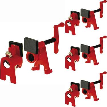 Imagem de Kit Com 4 Grampos Sargentos Para Canos 3/4 Pipe Clamp