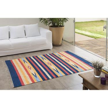 Imagem de Tapete Kilim - 1,00m x 1,40m - 100% Algodão - Desenho 001 - Niazitex