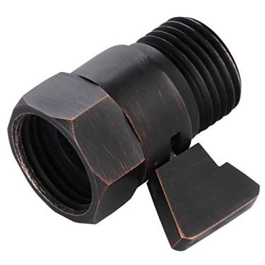 Imagem de Válvula de controle de fluxo de água, válvula de desligamento de chuveiro de latão regulador de pressão de água ajustável para ducha de mão e pulverizador de bidê, bronze polido a óleo, conexão padrão G1/2