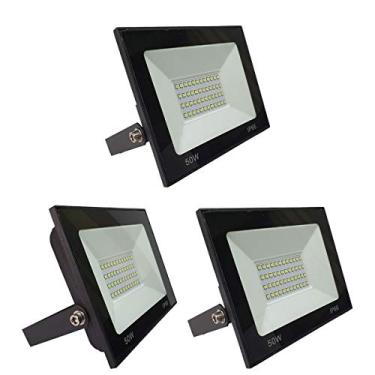 Imagem de KIT 3 refletor 50w LED SMD Holofote Bivolt Externo Luz Branca