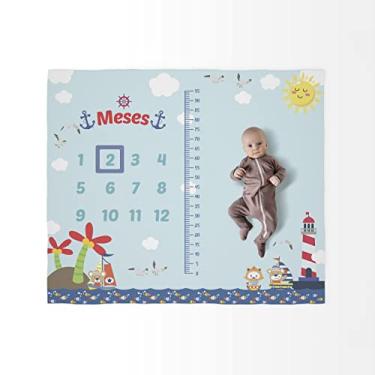 Imagem de Tapete Cenário Fotos Mesversário Marinheiro 1,25mx1,45m