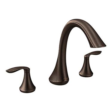 Imagem de Moen T943ORB Eva Two-Handle High-Arc Roman Tub Faucet without Valve, Oil-Rubbed Bronze