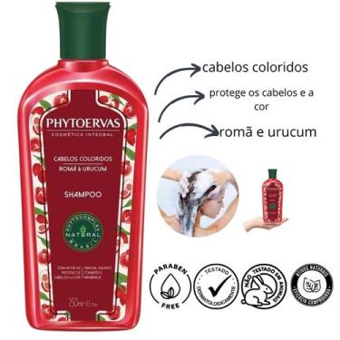 Imagem de Shampoo Cabelos Coloridos Uv Hidrtação Nutrição Phytoervas