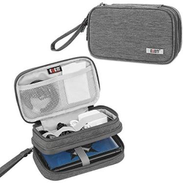 Imagem de BUBM 3DS/3DS XL/New 2DS XL estojo de armazenamento de compartimento duplo, bolsa de transporte protetora, bolsa organizadora de viagem portátil para 3DS/3DS XL/New 2DS XL e acessórios, Cinza