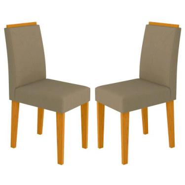 Imagem de Kit Com 2 Cadeiras Para Sala De Jantar Amanda Ype Marrom Vl02 New Ceva