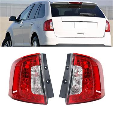 Imagem de JESYMBX Para Ford Edge 2011-2014 Refletor de para-choque traseiro Lâmpada de freio sem lâmpada BT4Z-13405-B 166-02337BL Esquerda e Direita